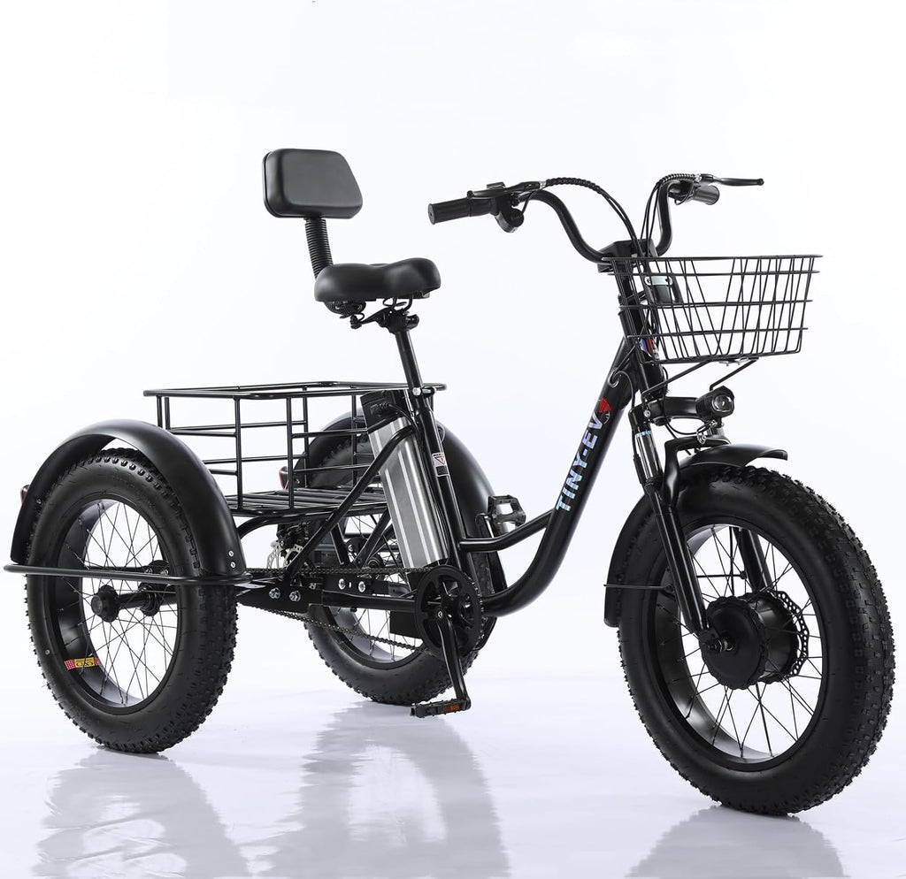 48V12AH Battery Electric Tricycle with Storage Basket X11581