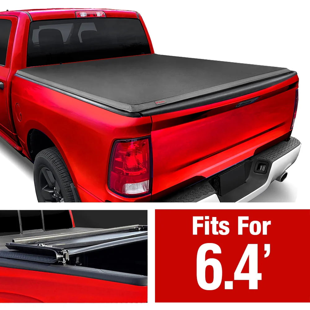 Soft Quad-fold Truck Bed Tonneau Cover 6'4 Bed Q903303