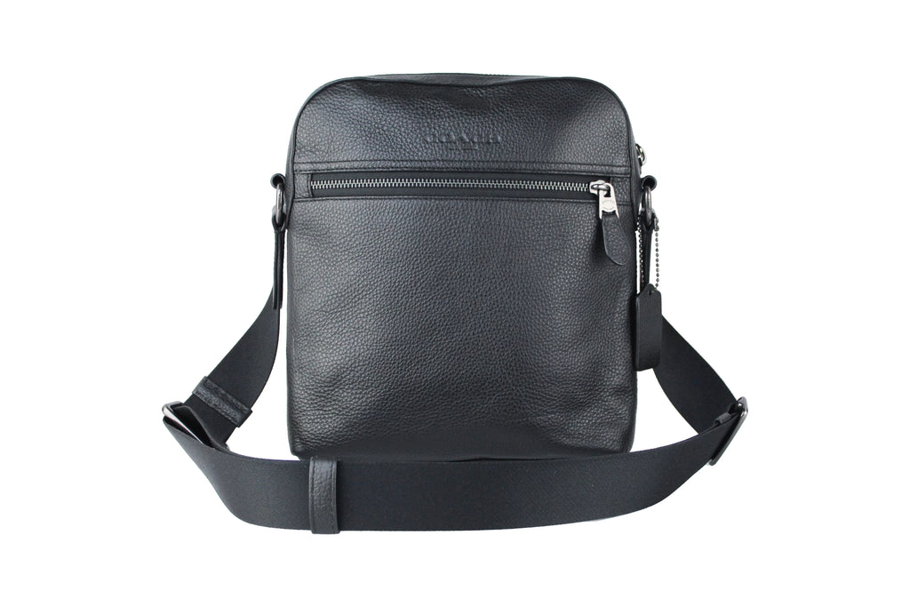 Black Refined Pebbled Leather Medium Crossbody Bag L647812