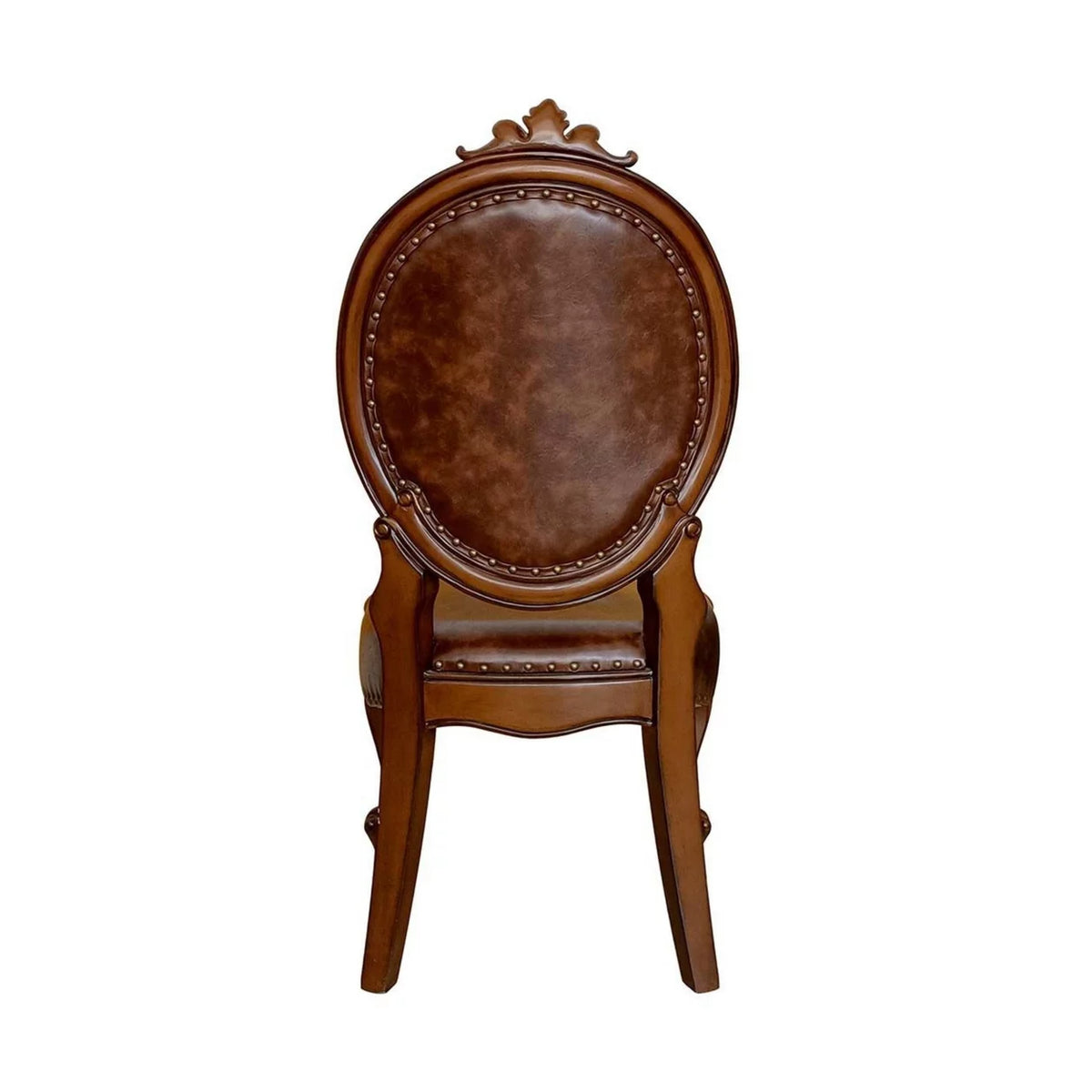Set of 2 Brown Tufted Faux Leather Dining Chair N239375