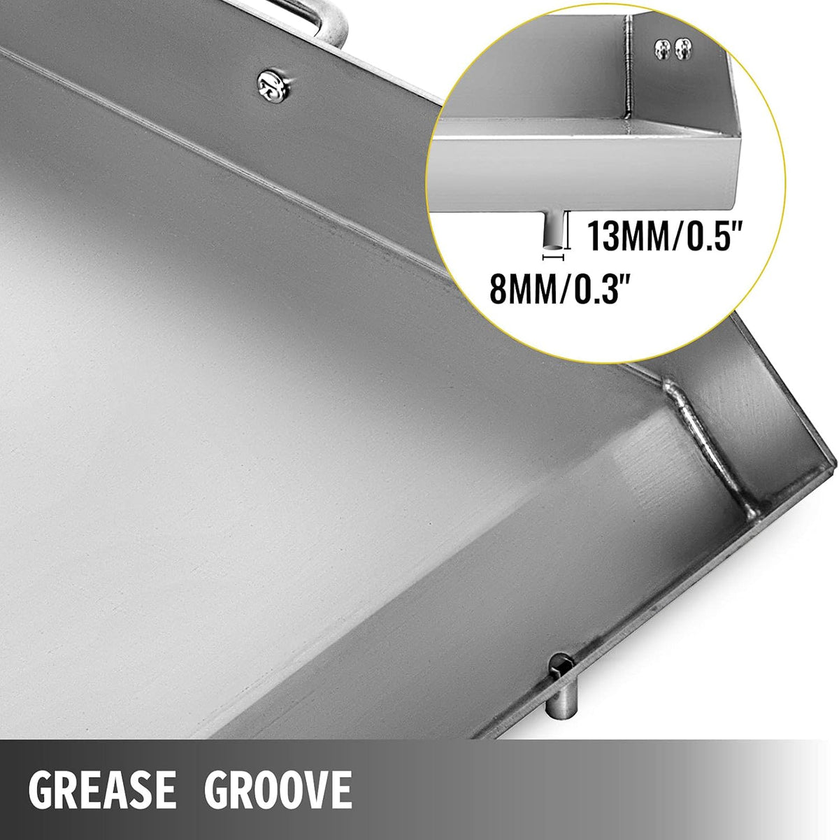 Stainless Steel Griddle, 32 X 17 Flat Top Rectangular Plate J97521