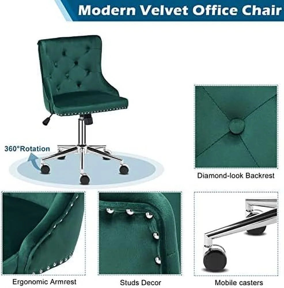 Microfiber Rustic Swivel Desk Chair with Wheels Z55223