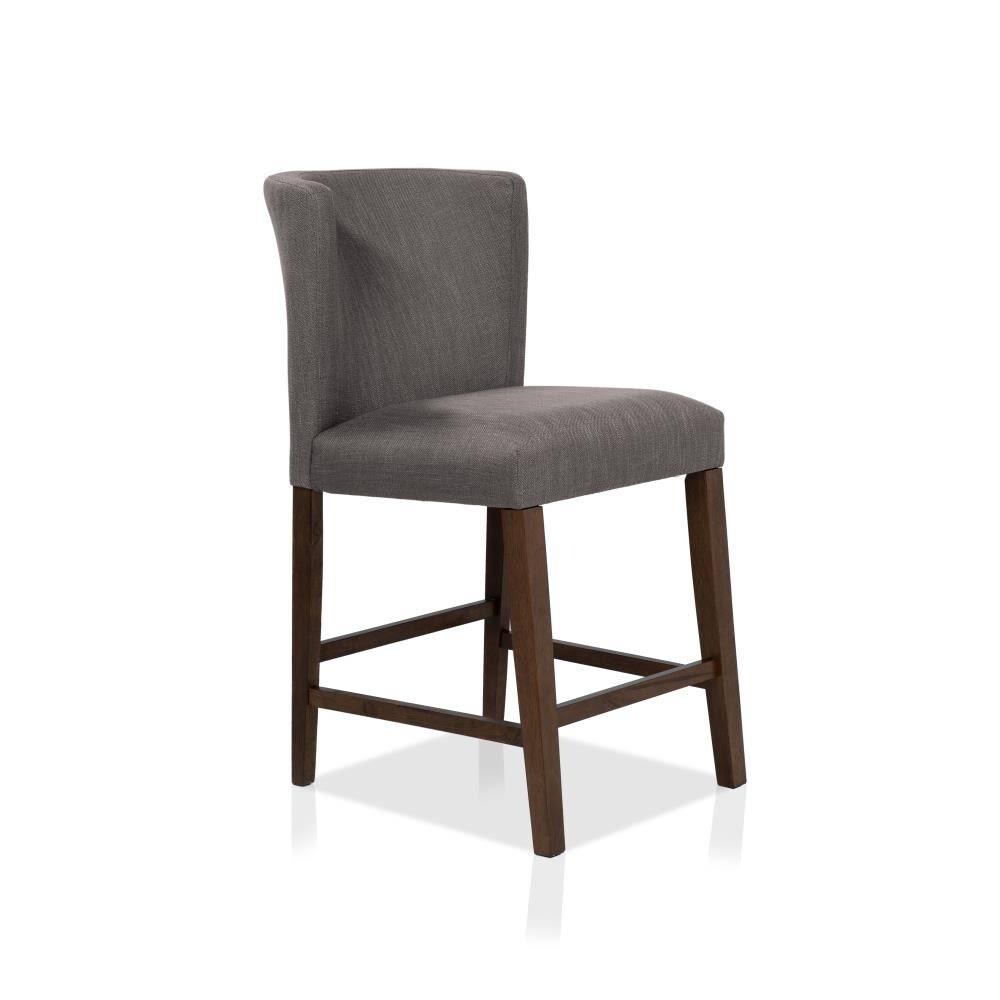 Walnut and Gray Counter Height Chairs (Set of 2) P501487
