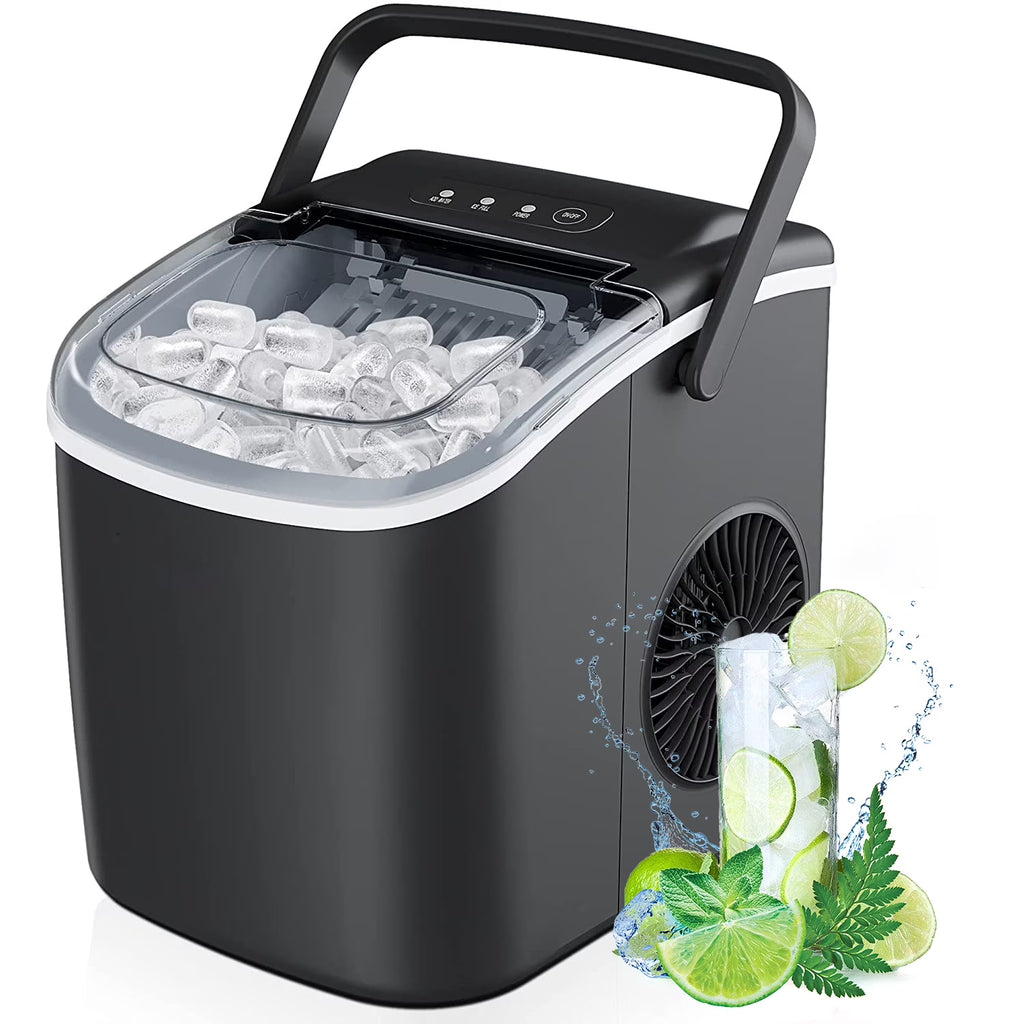 Black Countertop Ice Maker with Handle E959