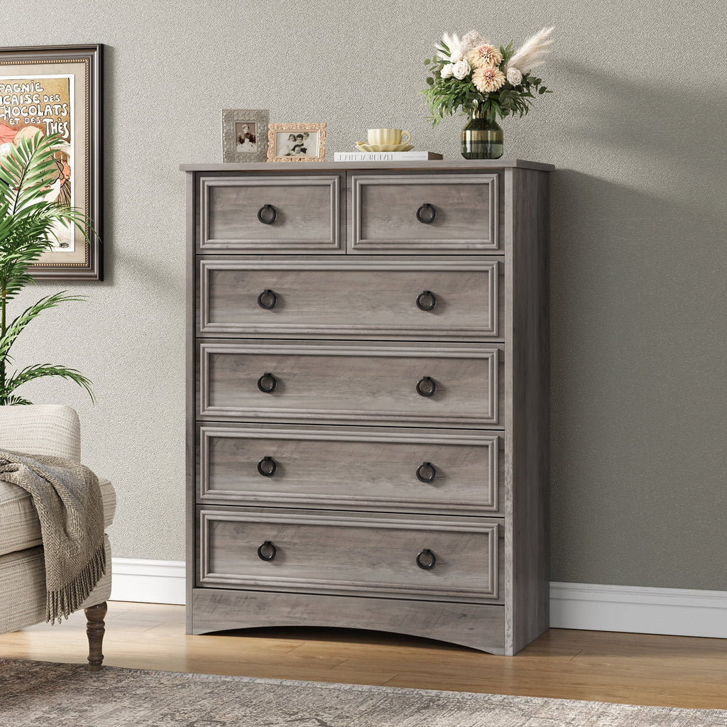 6 Drawer Wood Dresser S58826