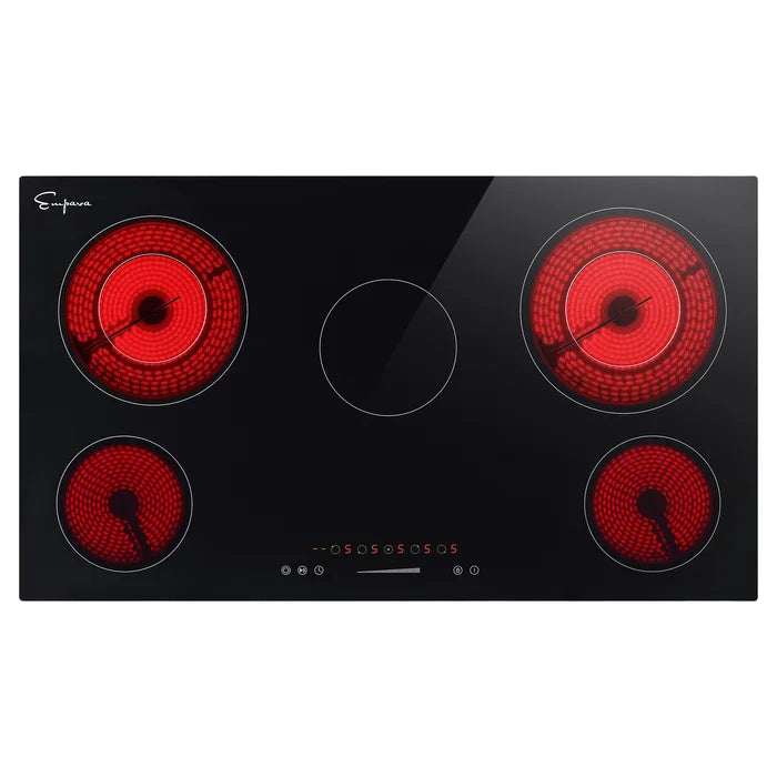 36 Electric Smooth Surface Radiant Cooktop with 5 Elements C3857