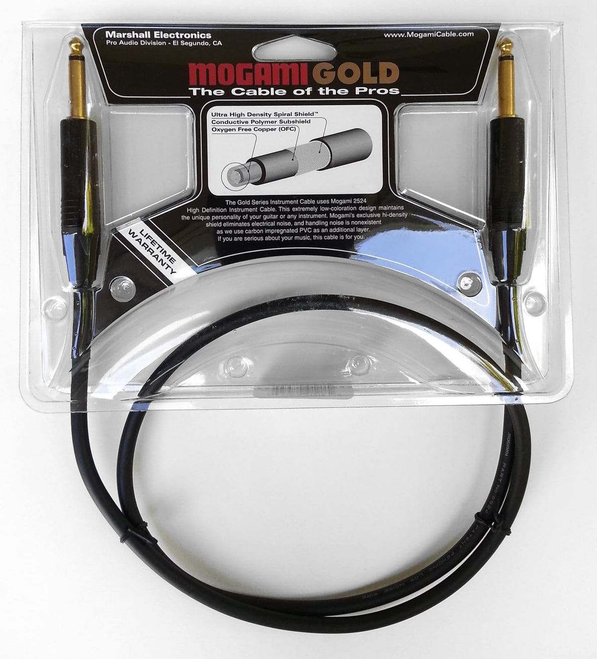 10 Foot Pack of 2 Guitar Instrument Cable N569