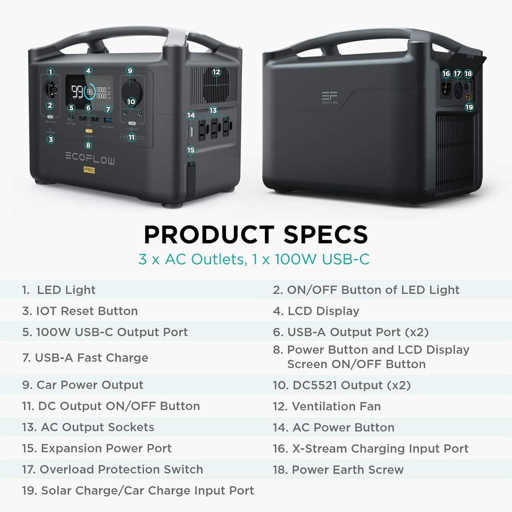 Portable Power Station 720Wh with Extra Battery B881694