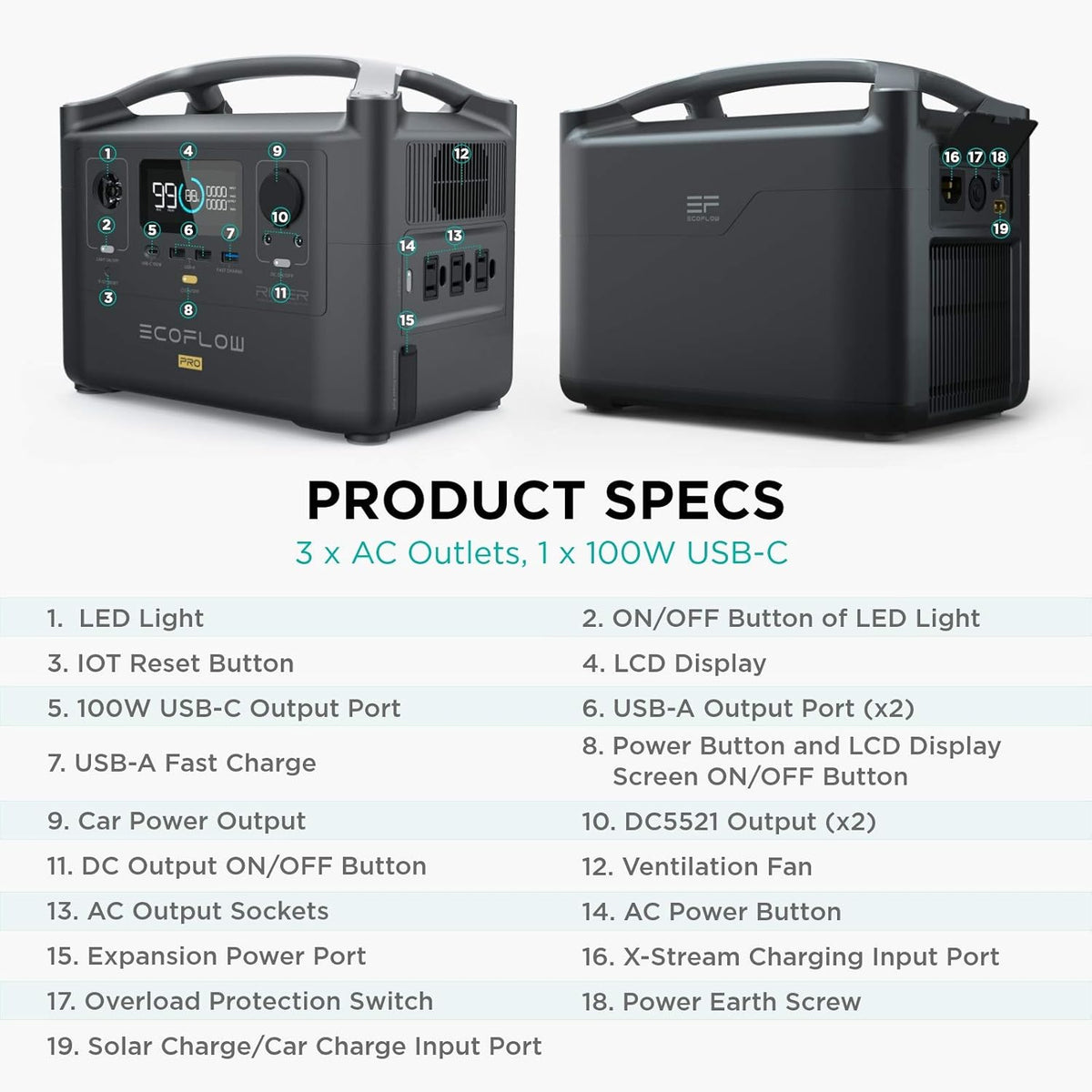 Portable Power Station 720Wh with Extra Battery B881694