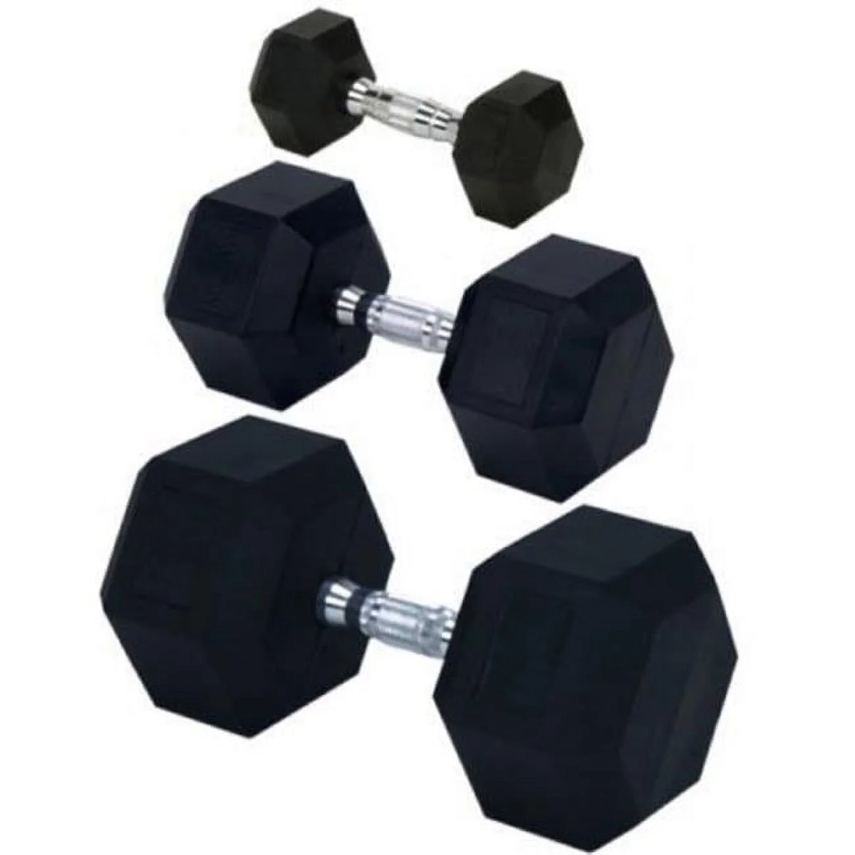 Rubber Encased Solid Hex Dumbbell D6333