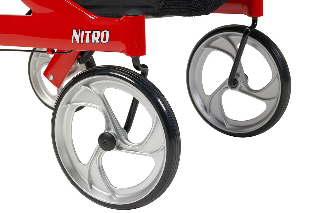 Red Rollator Rolling Walker J5316