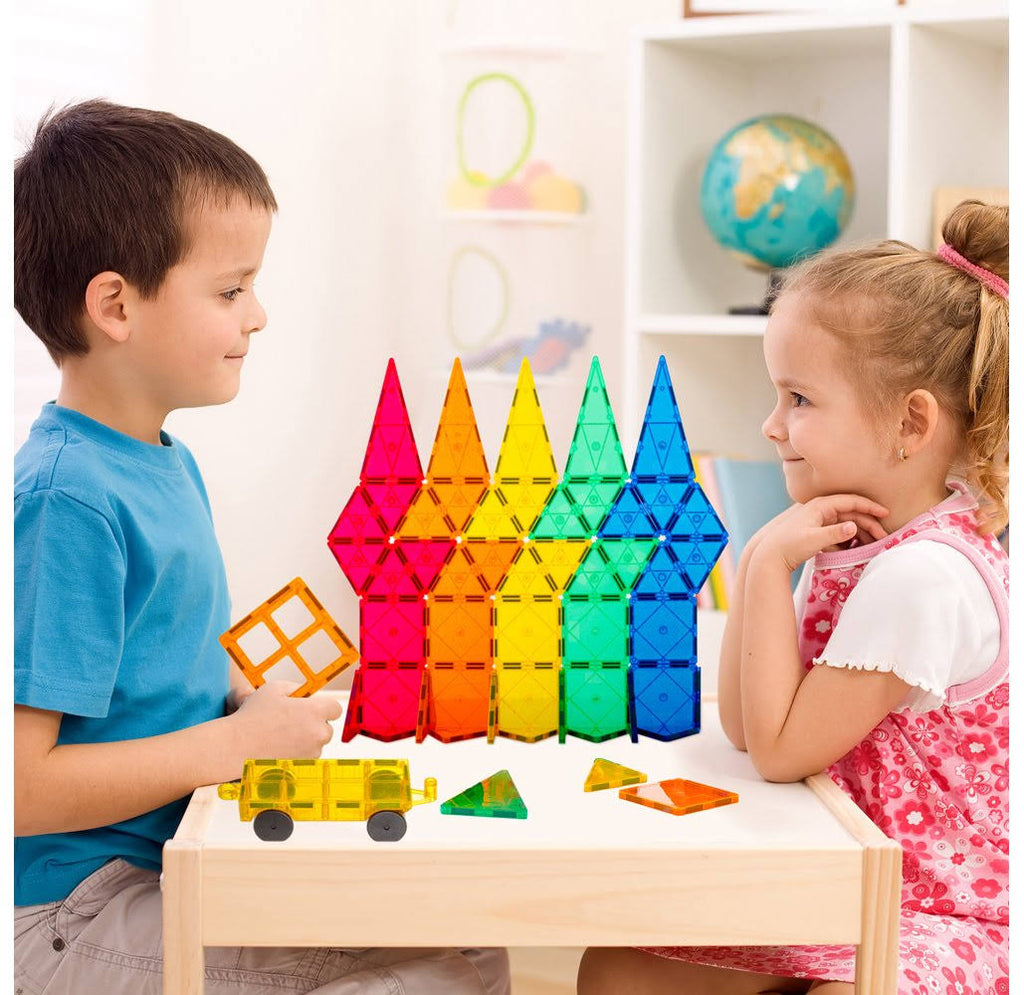 120-Piece Magnetic Tiles Set with Carrying Bag R20836