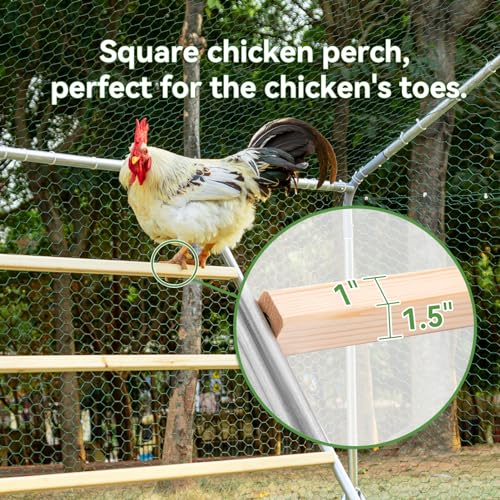 Metal Chicken Coop with Anti-Rust Steel & Waterproof Cover A751301