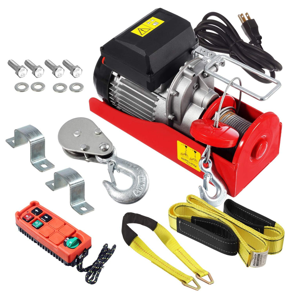 Electric Cable Hoist with Wireless Remote Control, 38ft Lift Height V4388