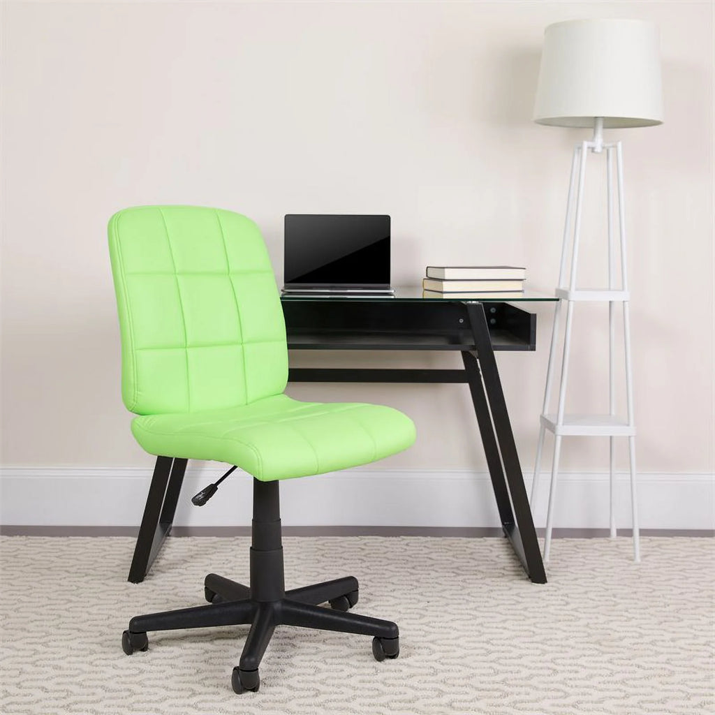 Green Quilted Office Swivel Chair D304570