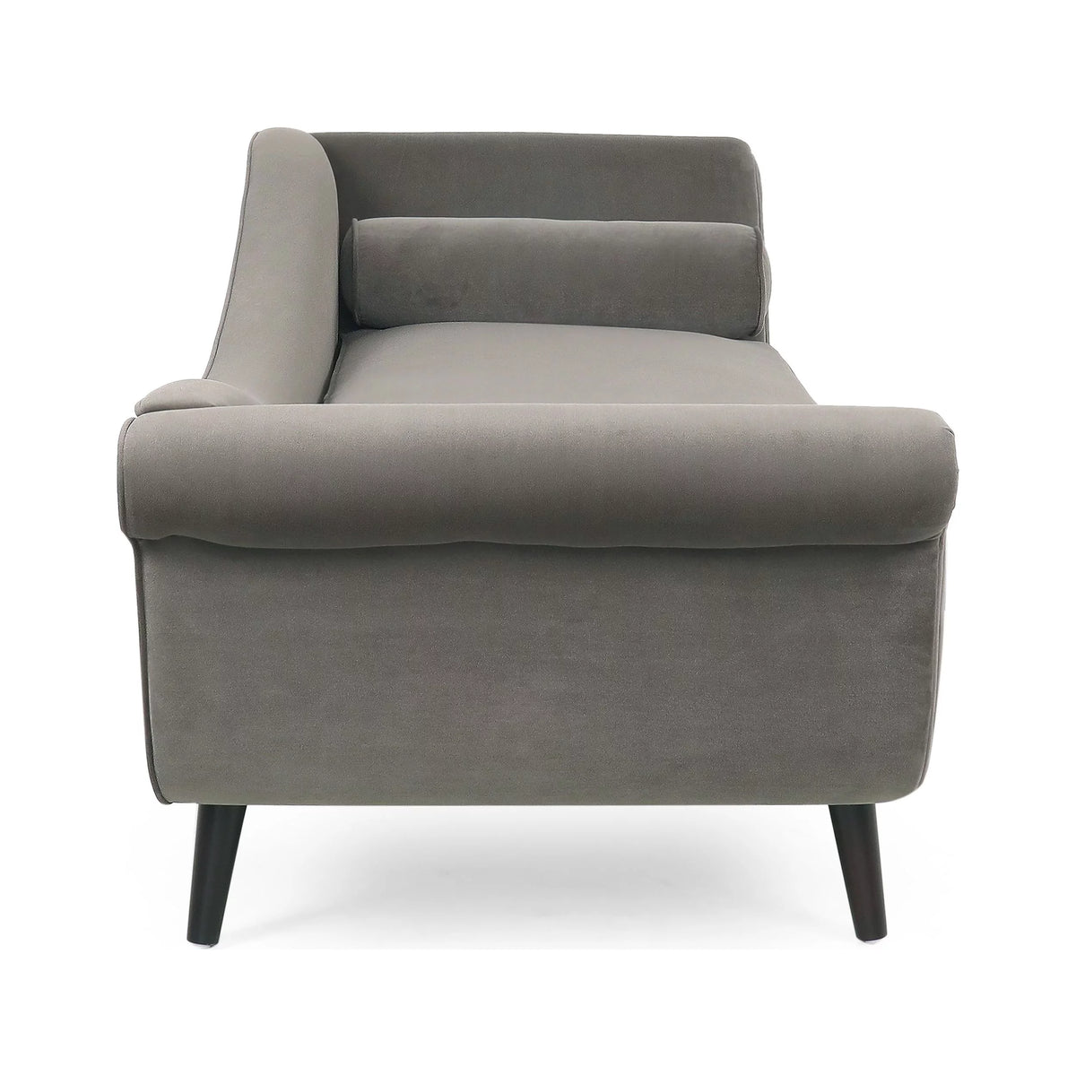Dark Brown Taupe Upholstered Chaise Lounge U494586
