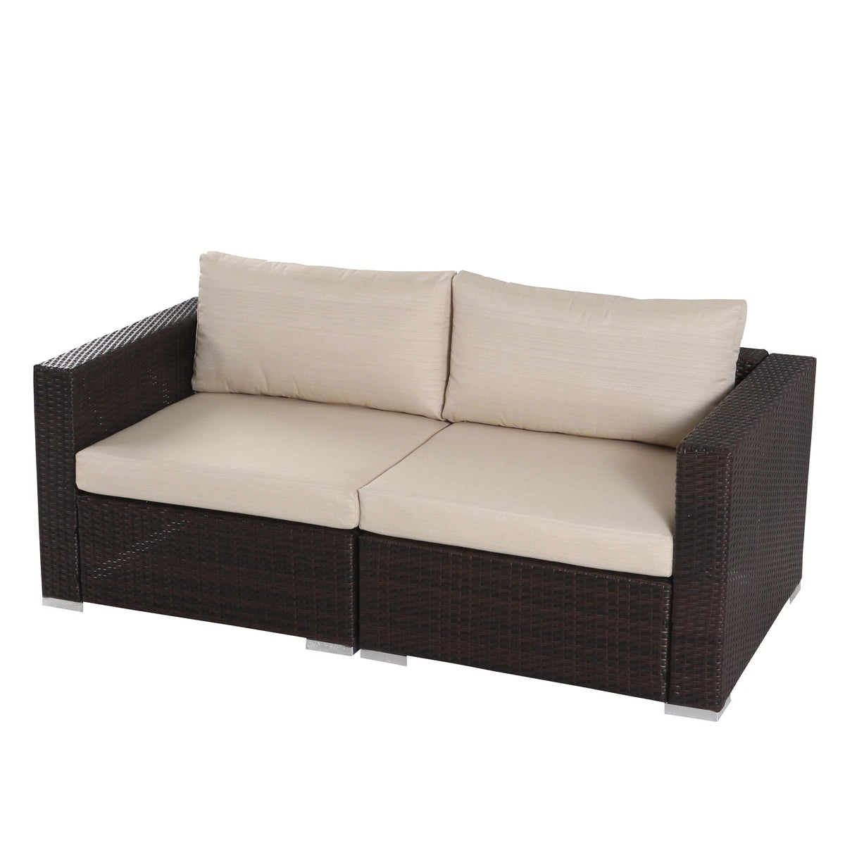 5 Piece Wicker Sectional Sofa Set with Cushions R8047