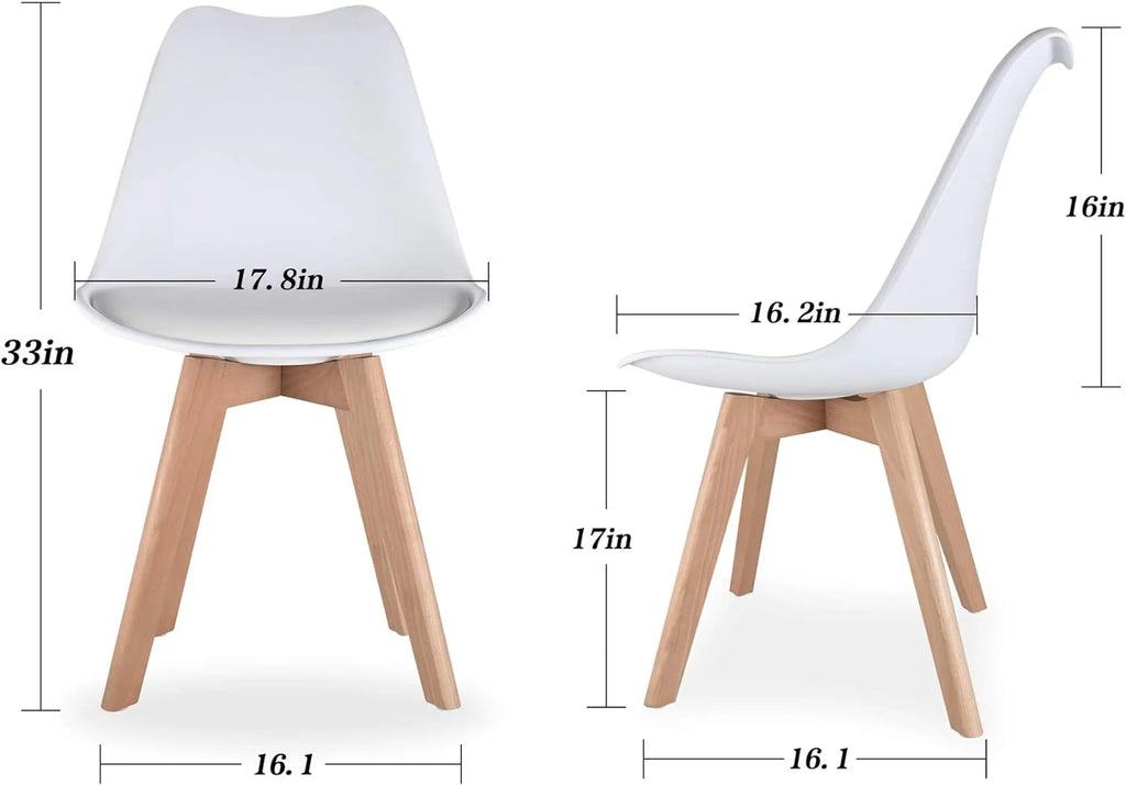 White Set of 4 Dining Chairs W75136