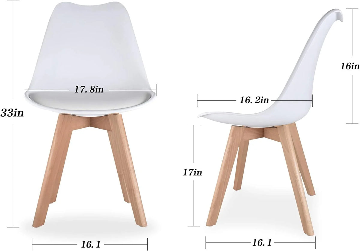 White Set of 4 Dining Chairs W75136