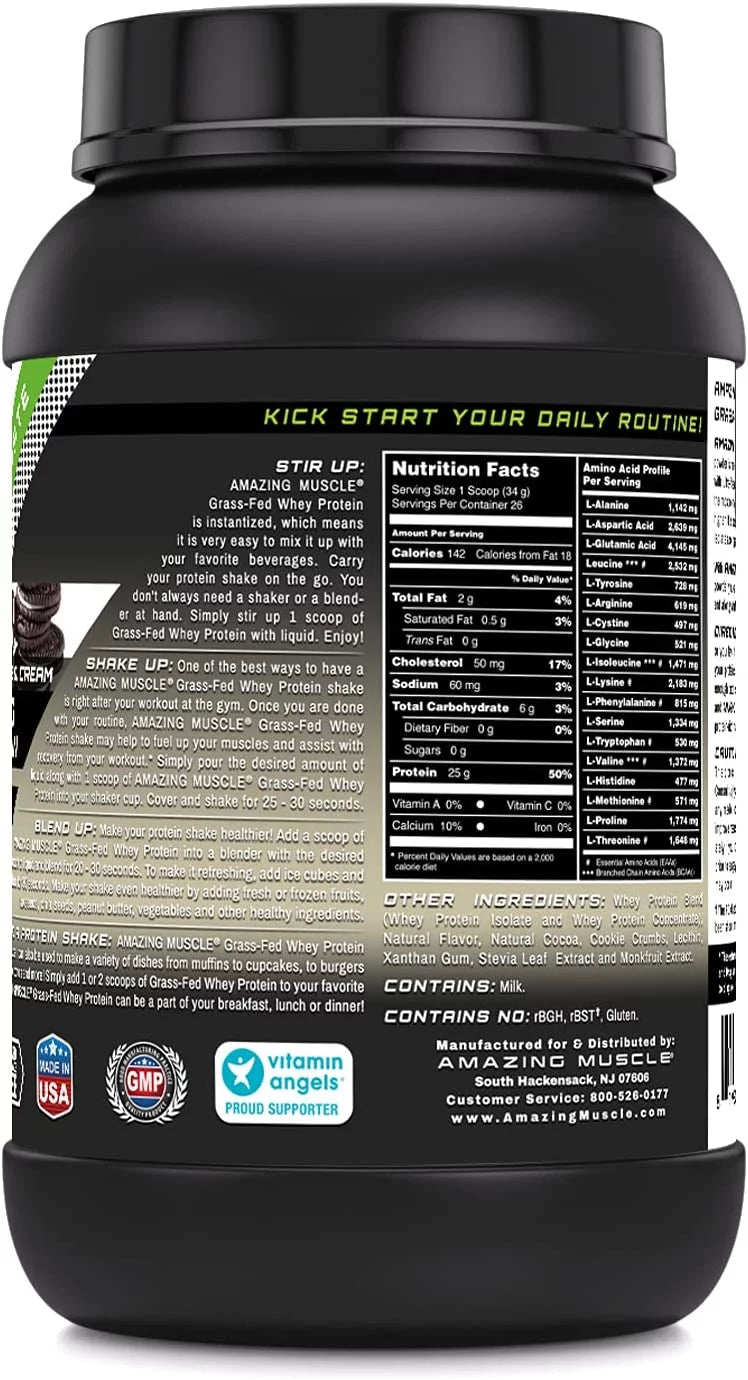 Grass Fed Whey Protein Isolate & Concentrate Cookies & Cream Flavor M335149