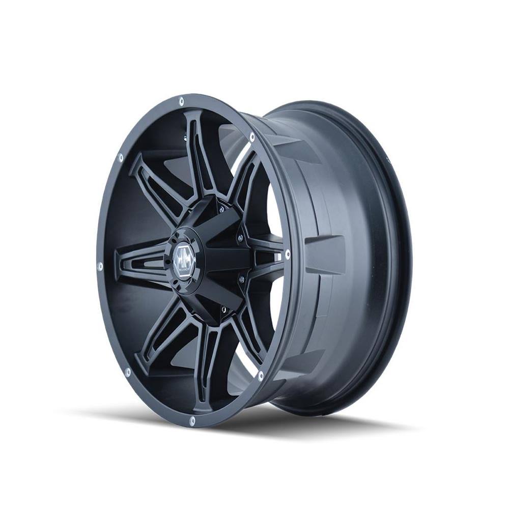 Matte Black 22x9.5 8x6.5 / 8x170 -6mm Wheel X3505