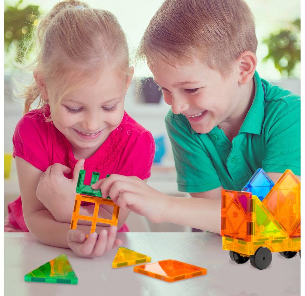 120-Piece Magnetic Tiles Set with Carrying Bag R20836
