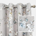 Gray Blackout Grommet Thermal Insulated Window Curtains Set of 2 Panels 52 Inch by 84 Inch B634894