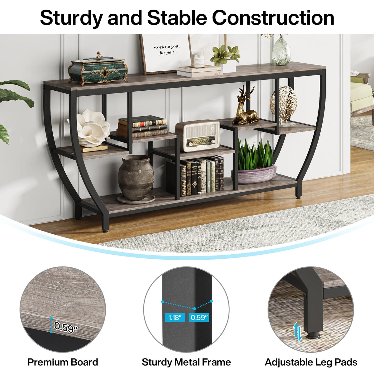 70.9 Inches Console Table with Shelves U899
