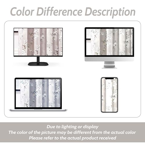 Gray Blackout Grommet Thermal Insulated Window Curtains Set of 2 Panels 52 Inch by 84 Inch B634894