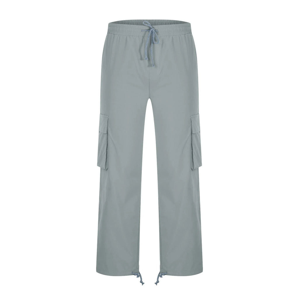 Mens Cargo Sweat Pants Relaxed Fit Baggy Joggers with Zipper Pockets Q928624