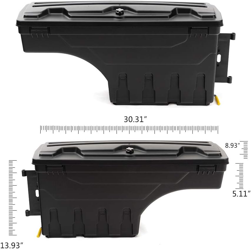 Lockable Truck Bed Storage Box Toolbox Swing Case E3538
