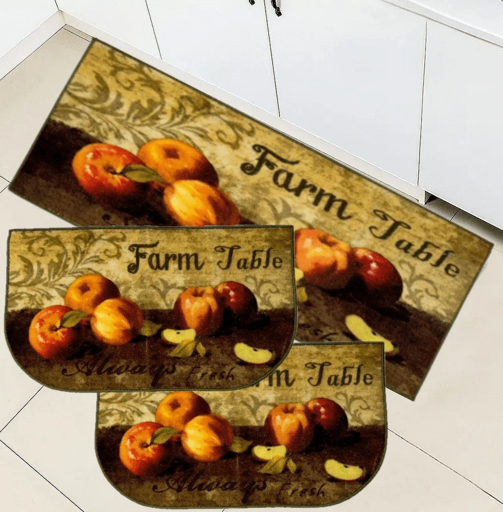 Multicolor 3PC Kitchen Rug Set W9517