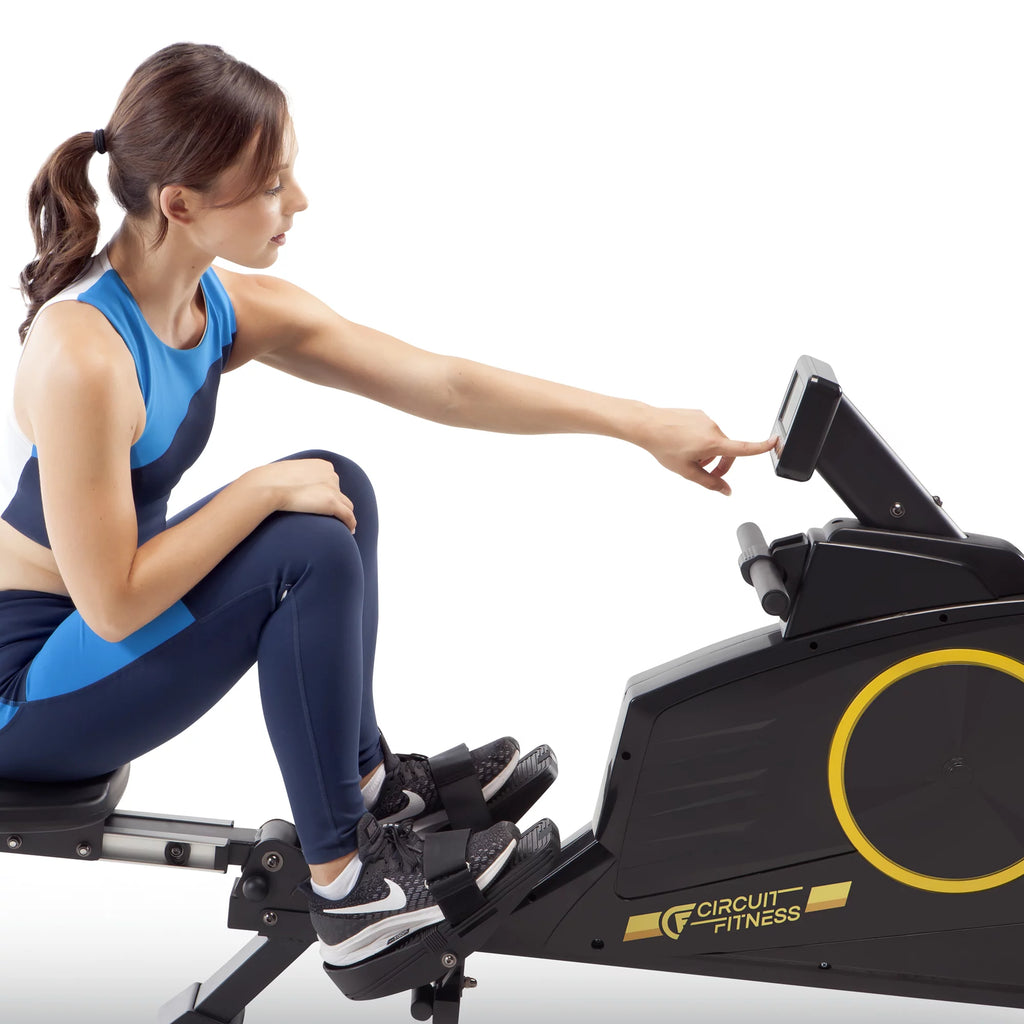 Foldable Magnetic Rowing Machine with 8 Resistance Settings A2053