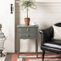 End Table With Storage Drawers Ash Grey O673301
