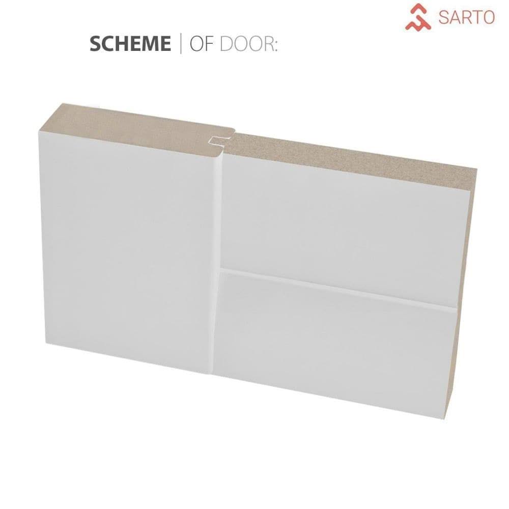 Sliding Barn Door Hardware with Frosted Opaque Glass X4884