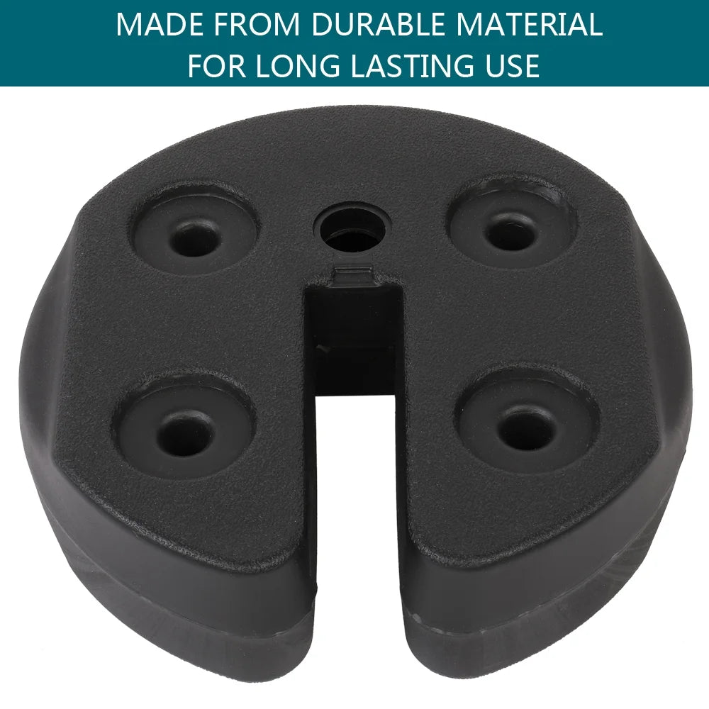 4 Pieces Black Tent Shade Canopy Water Fillable Weight Plates D616