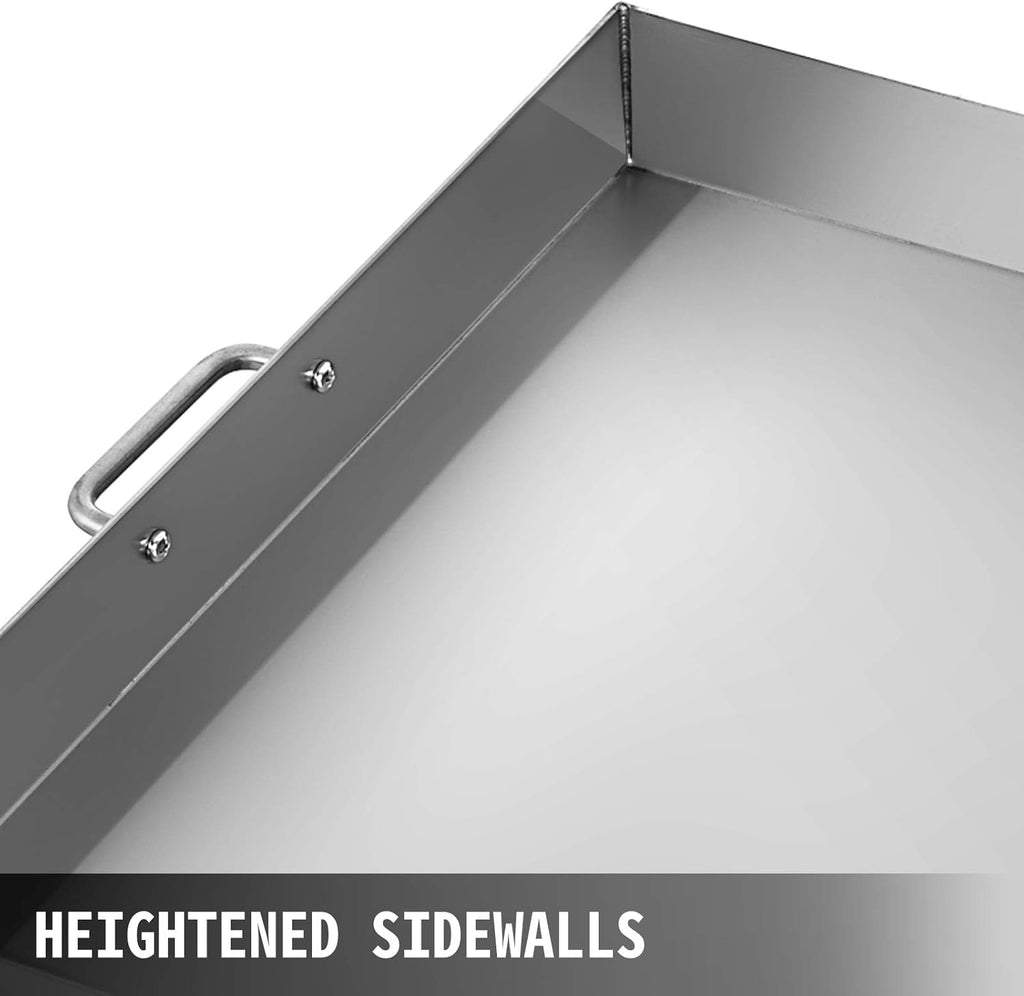 Stainless Steel Griddle, 32 X 17 Flat Top Rectangular Plate J97521