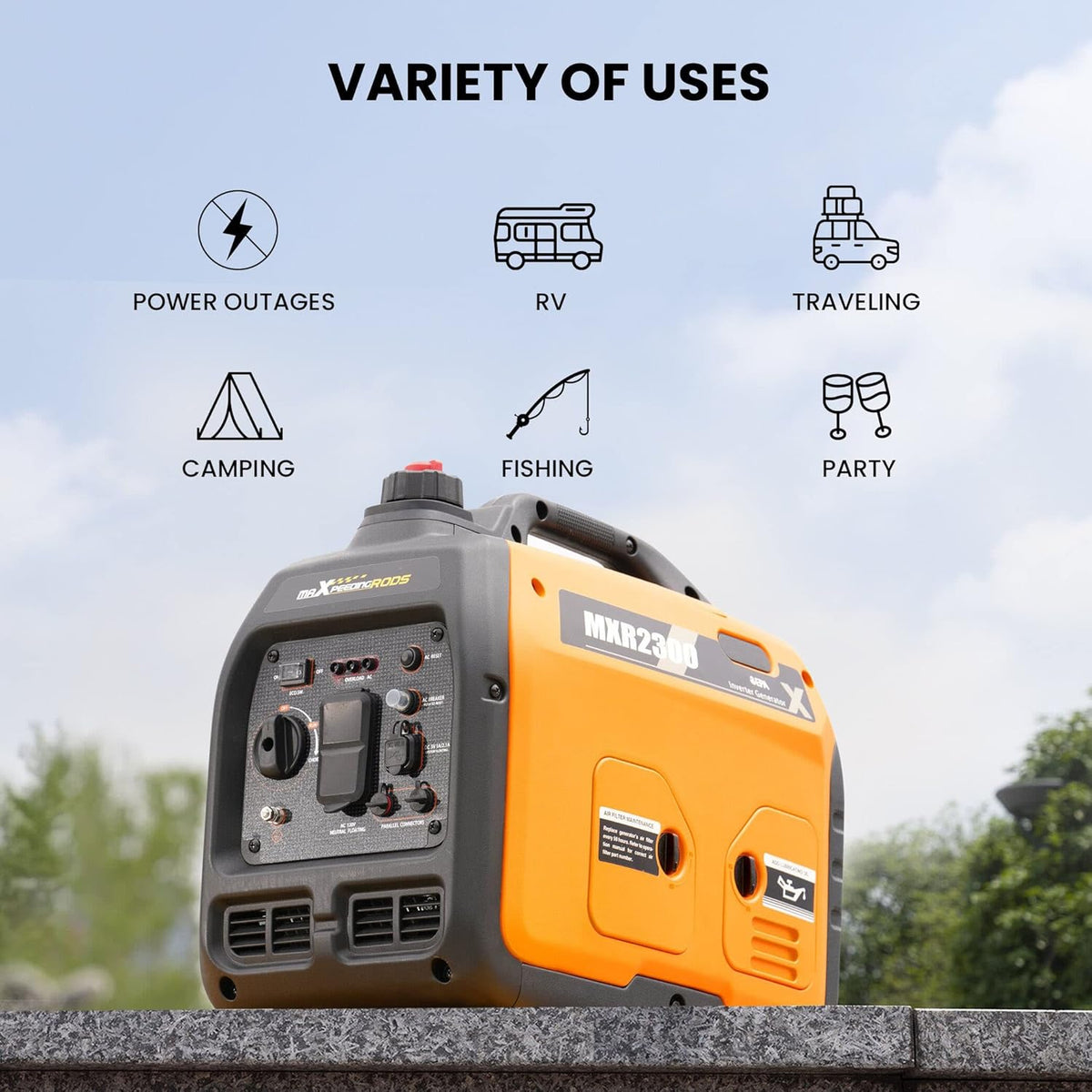 Portable Gas Powered Inverter Generator 1800W/2300W D15033