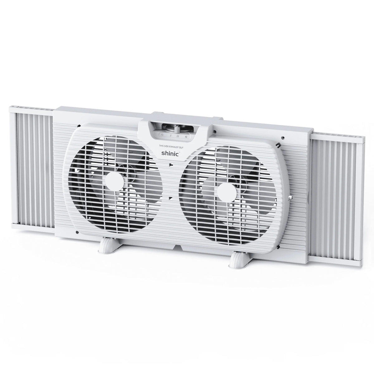 9 3-Speed Twin Window Fan with Bug Screen, White F137
