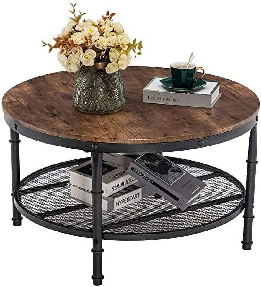 Round Coffee Table with Metal Z251
