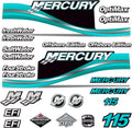 Teal Pack of 2 Outboard Engine Sticker Decal Graphics Kit G22040