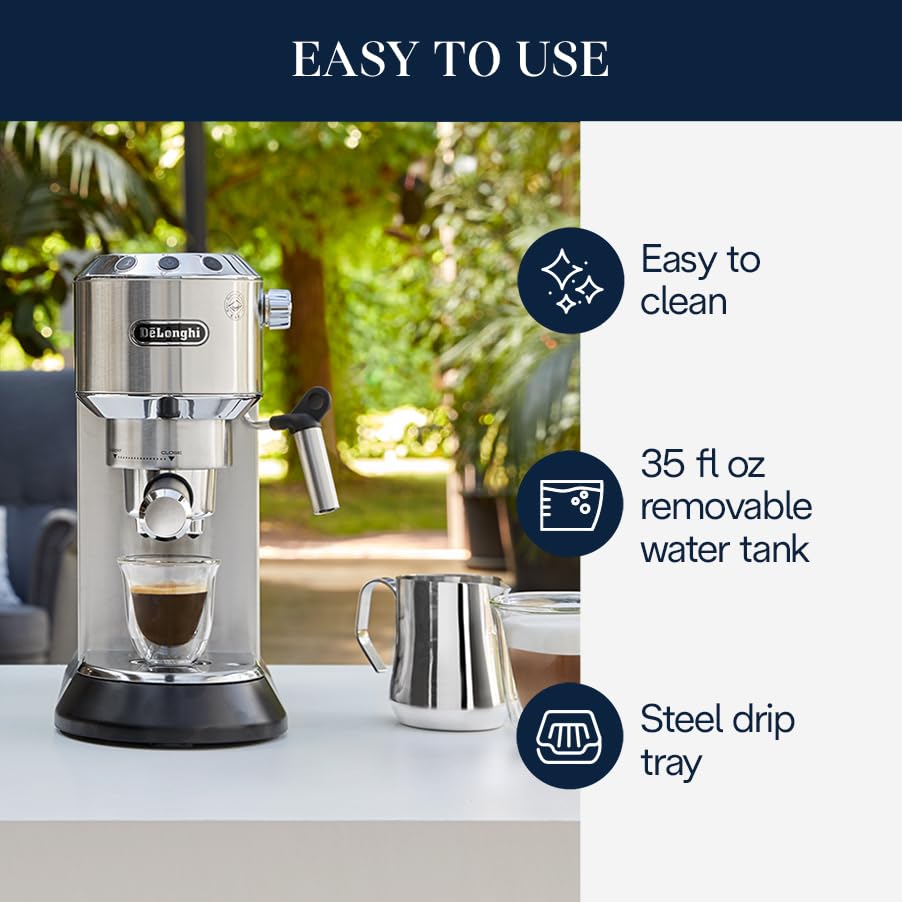 Espresso Machine with Milk Frother, Stainless T65971