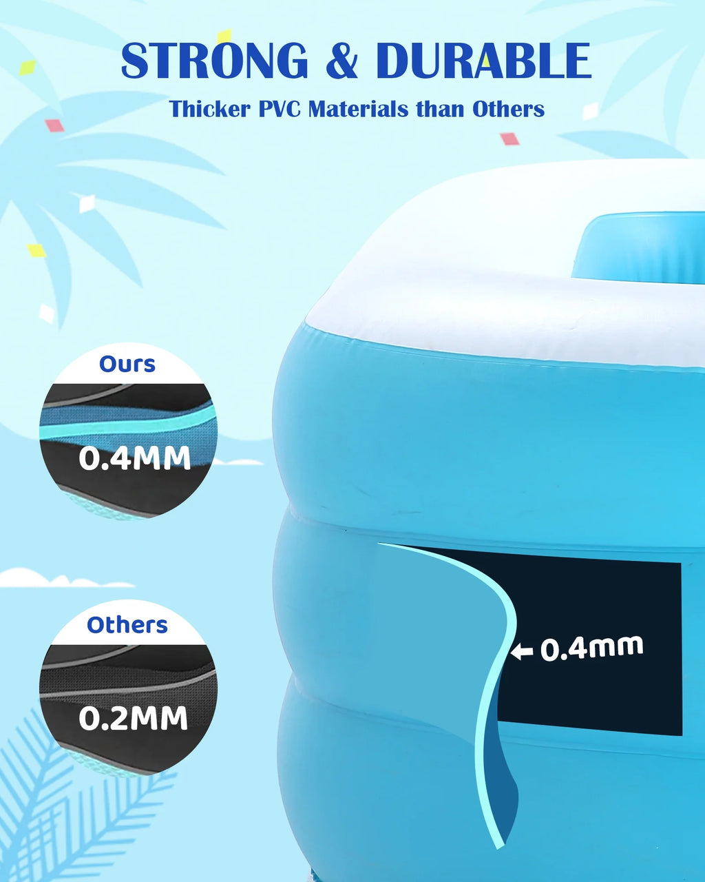 95In Inflatable Square Swimming Pool Y68680