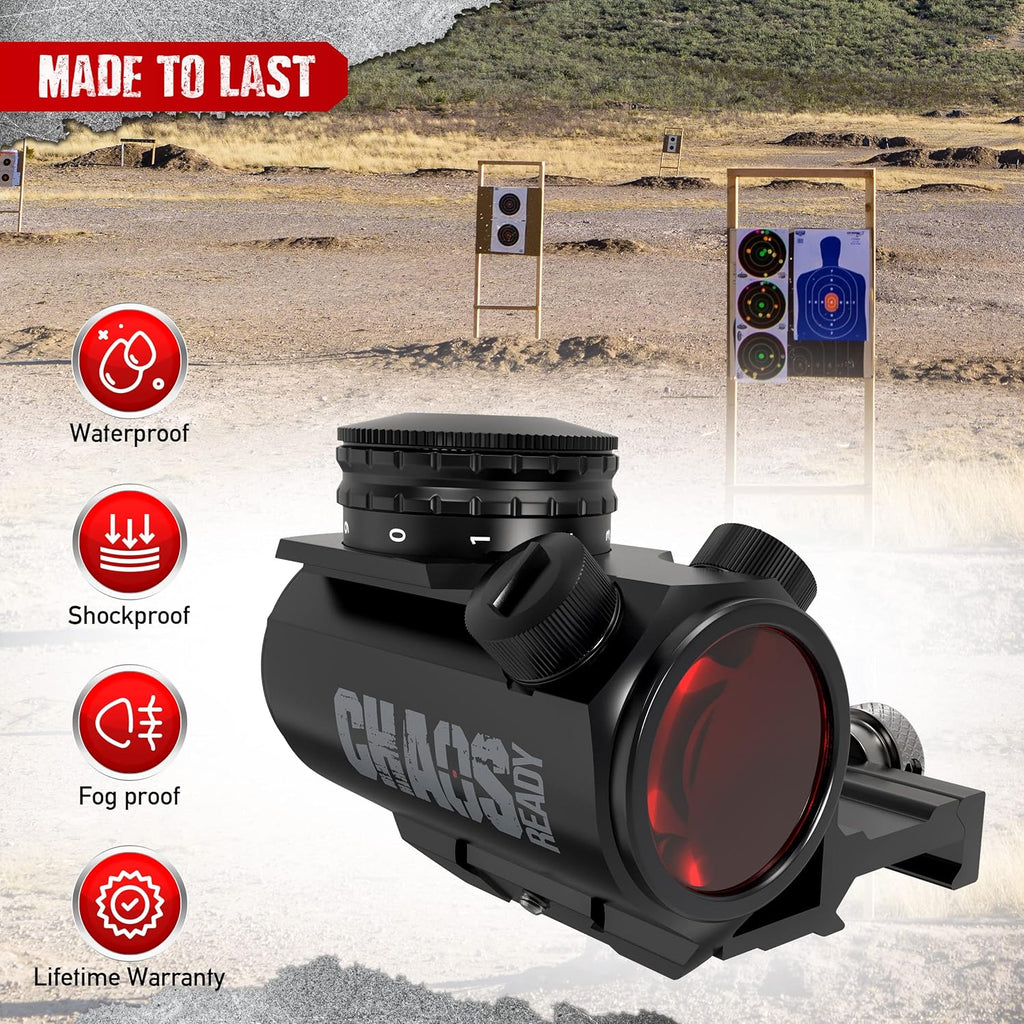 Red Dot Sight with 45 Degree Offset Mount and 1 Inch Riser Mount P6659