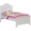 White Twin Platform Bed I332