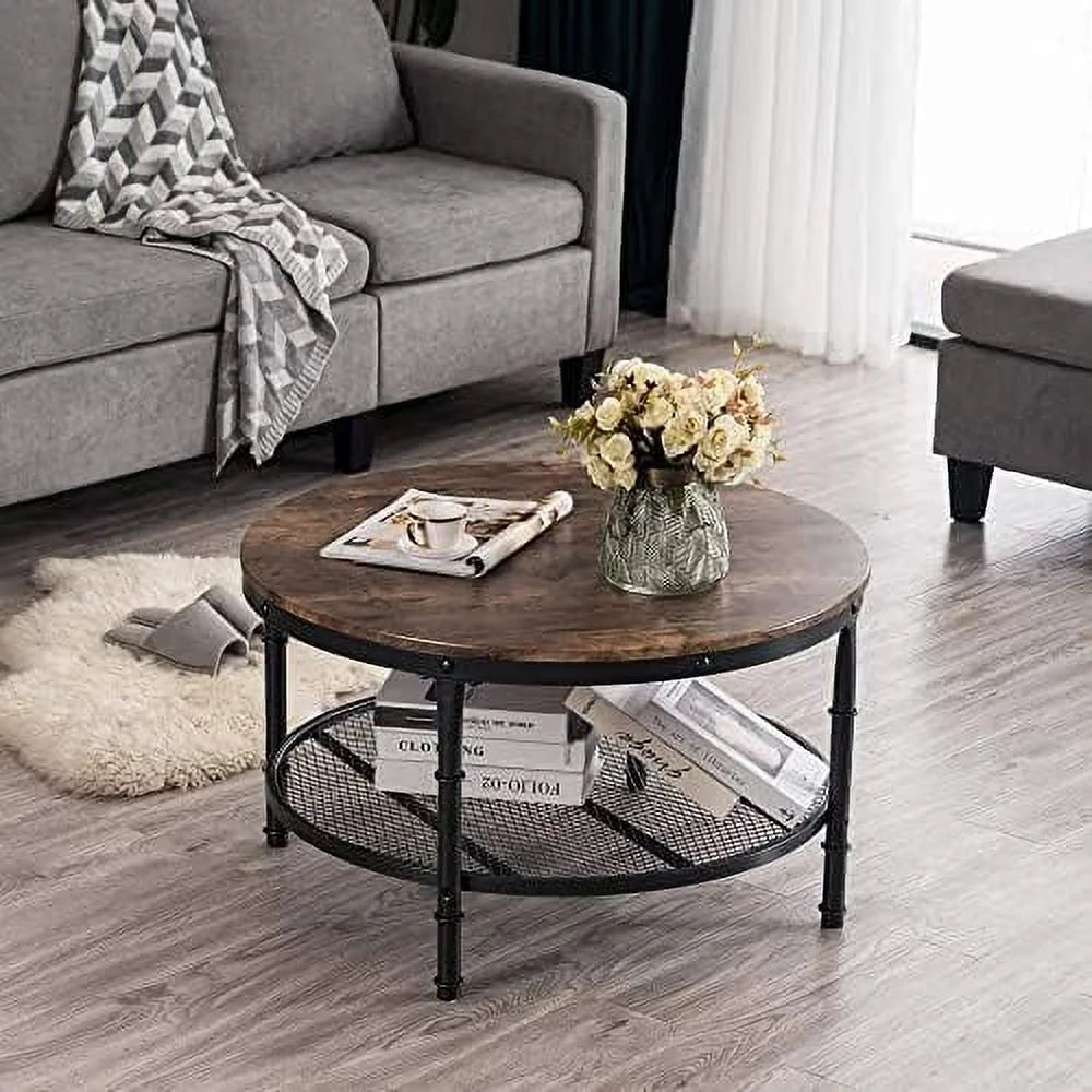 Round Coffee Table with Metal Z251