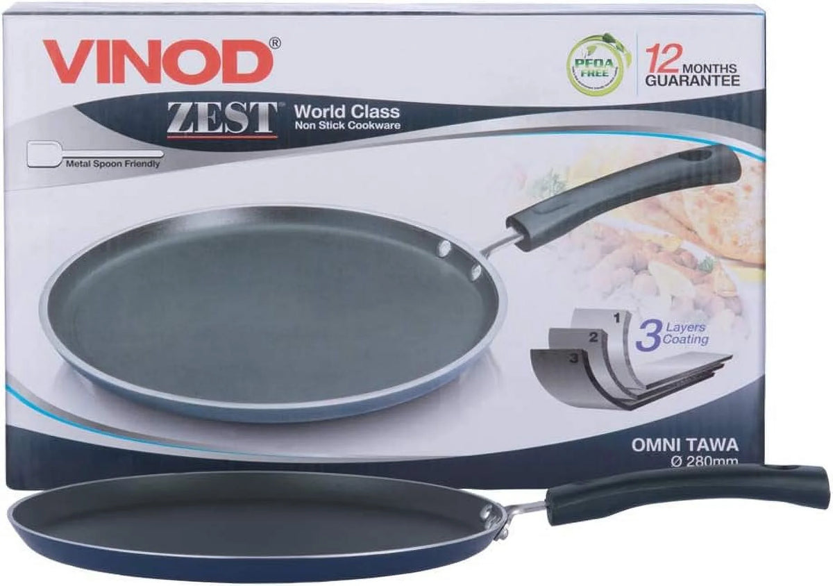 10" Non-Stick Flat Dosa Tawa Griddle A434