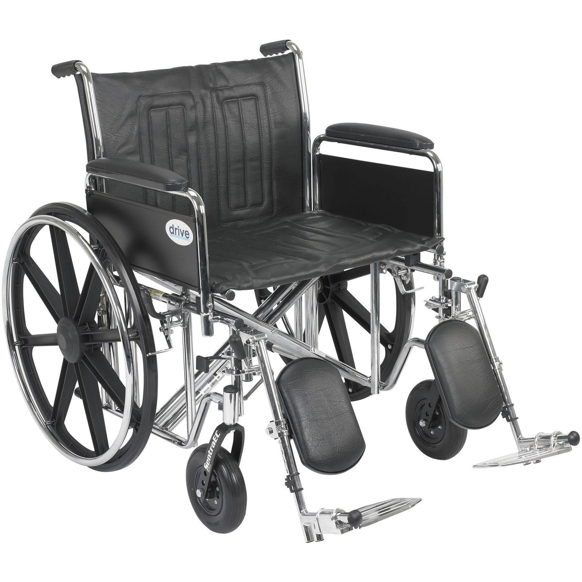 Heavy Duty Wheelchair with Detachable Full Arms and Elevating Leg Rests K64938