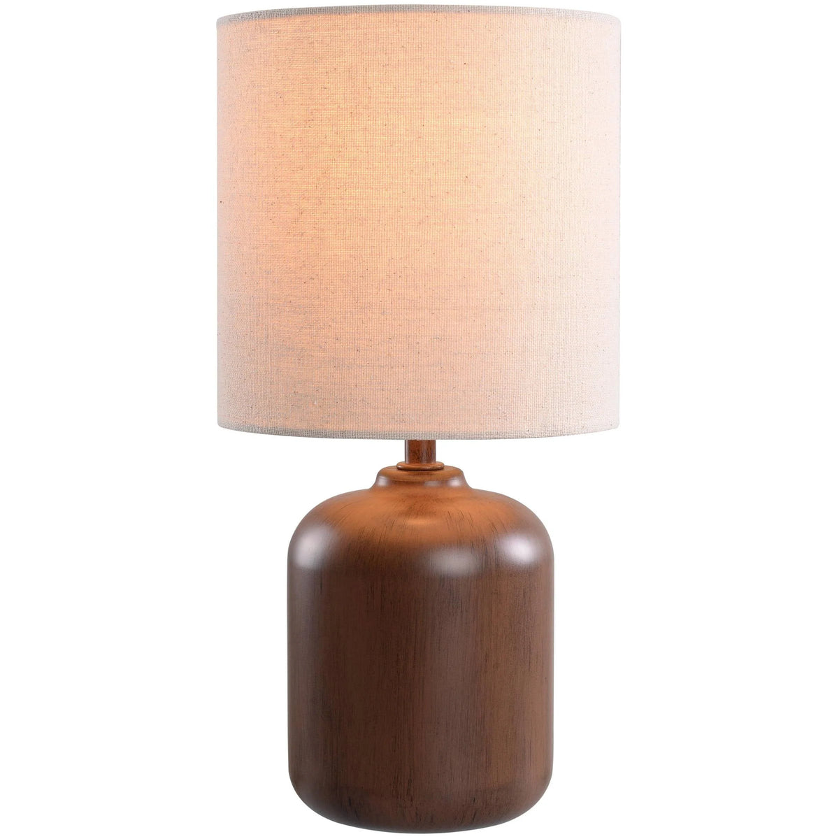 Mini Faux Wood Table Lamp with Shade U6780