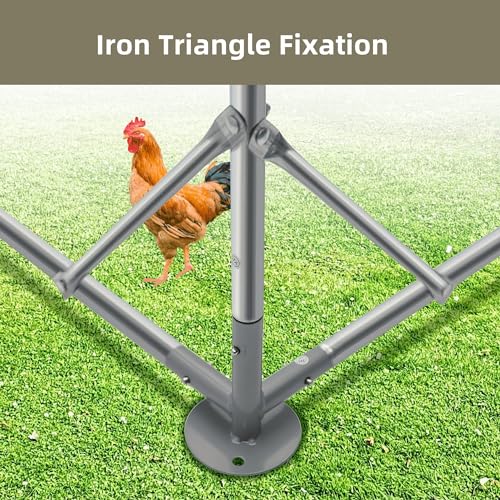 Large Walk-in Metal Chicken Coop with Waterproof Cover Q50542